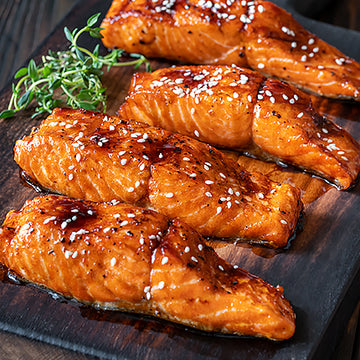 Maple Glazed Salmon Air Fryer Recipe and Ingredients